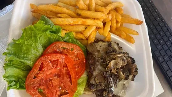 Mushroom and Swiss Burger