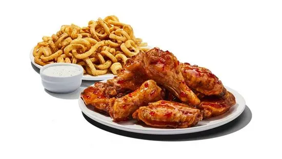 Naked Wings & Fries Basket