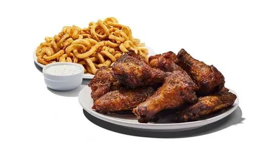 Smoked Wings & Fries Basket