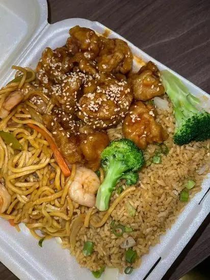 #SB. Sesame Chicken, Shrimp Lo Mein (2号)