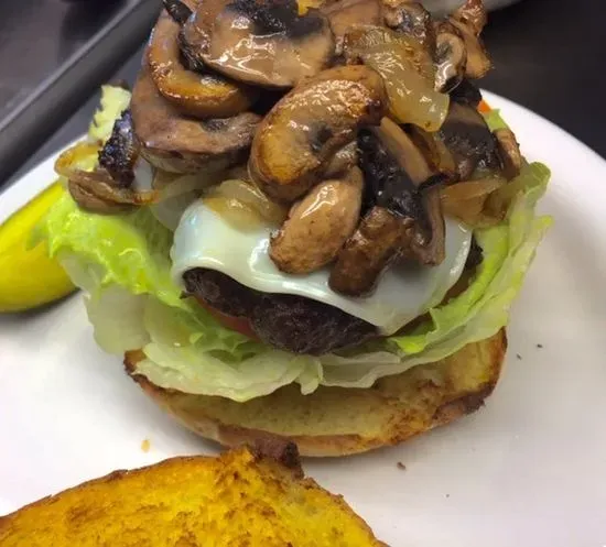 Swiss and Mushroom Burger