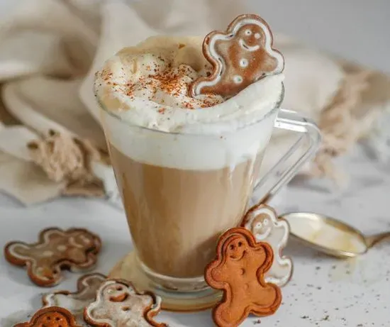 Frosted Gingerbread Man Latte - Hot