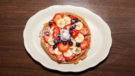 Belgian Waffle with Fresh Fruit