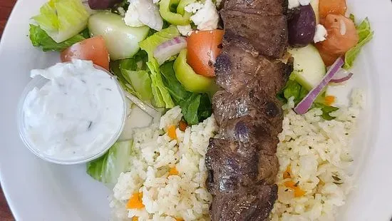 Beef Filet Mignon Souvlaki Platter