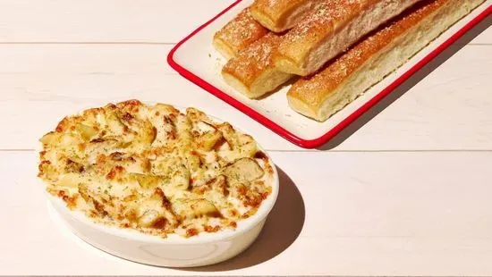 Oven-Baked Chicken Alfredo Pasta