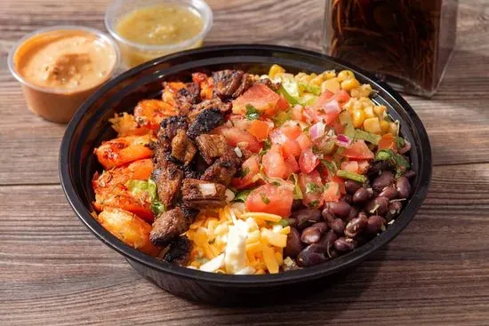 Surf N Turf (Carne Asada and Shrimp) Bowl