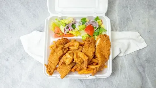 Tilapia, Whiting, or Shrimp Platter