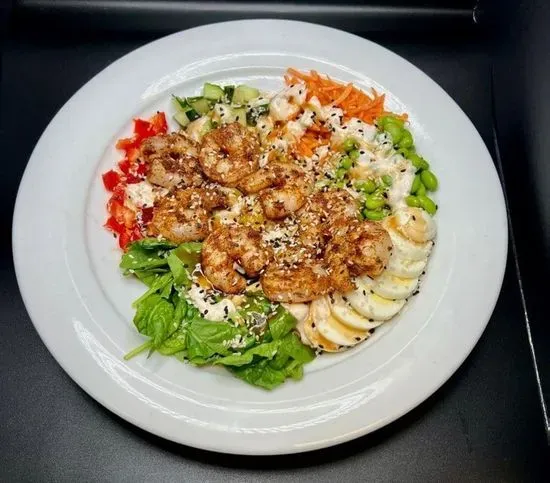 Asian Power Bowl w/Grilled Shrimp 