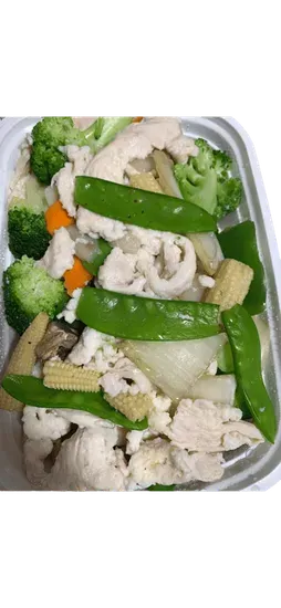 D3. Steamed Chicken with Mixed Veg