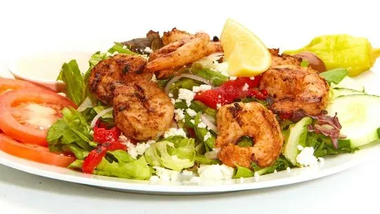 GREEK SALAD w/ GRILLED SHRIMP