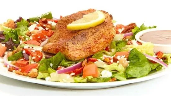 Mediterranean Salad with Grilled Tilapia