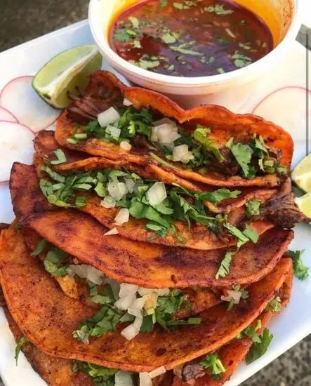 Birria Queso / Stewed Meat Tacos