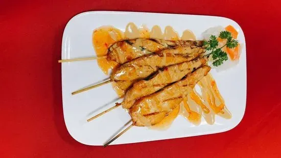 Chicken Satay w. Peanut Sauce (4)