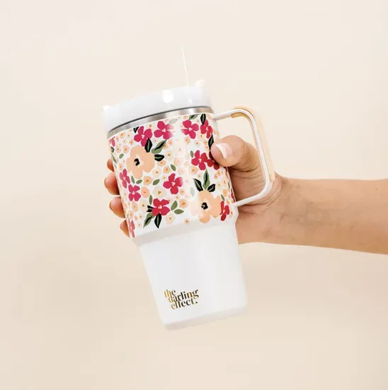 11 - Blooms Wine Tumbler