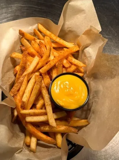 Basket of Old' Bay Fries with Cheese Sauce