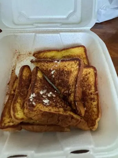  French Toast (3) with Two Eggs & Meat