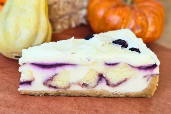 White Chocolate Blueberry Cobbler Cheesecake