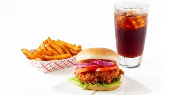 Chicken Sandwich with Fries & Can Drink