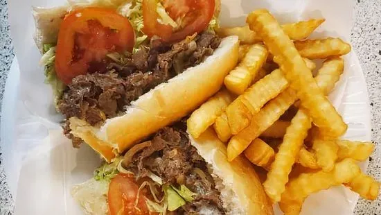 Cheesesteak with fries