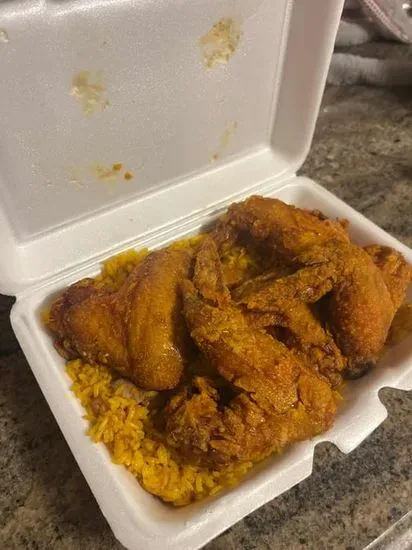 A8. Fried Wings With Pork Fried Rice (4)