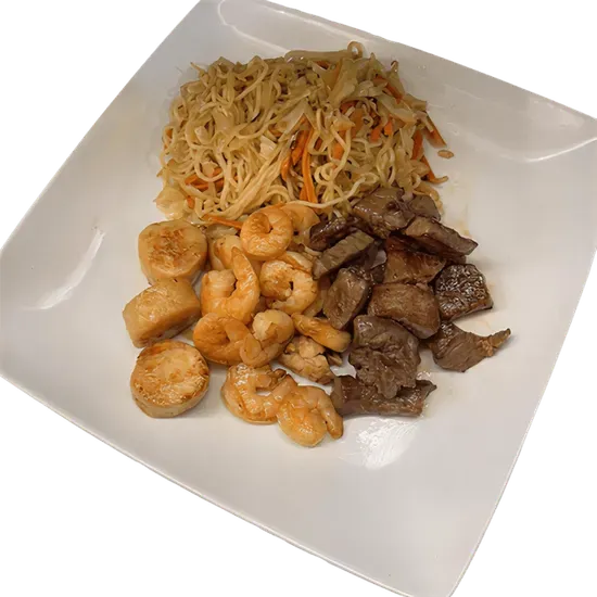 Steak & Shrimp & Scallop Soba