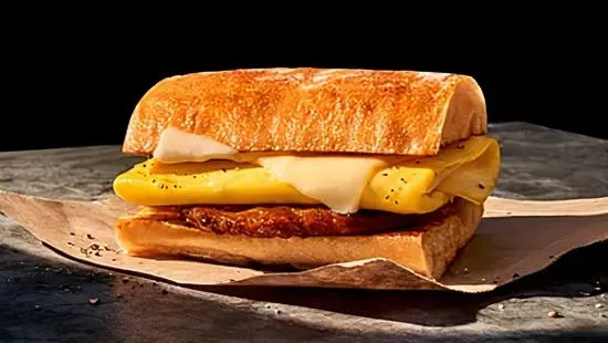 Ciabatta Sausage, Egg & Cheese Sandwich