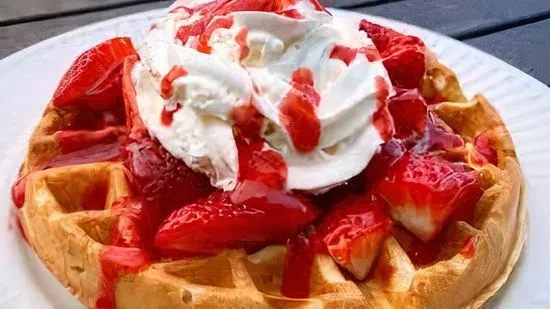 Waffle with Fruit Breakfast