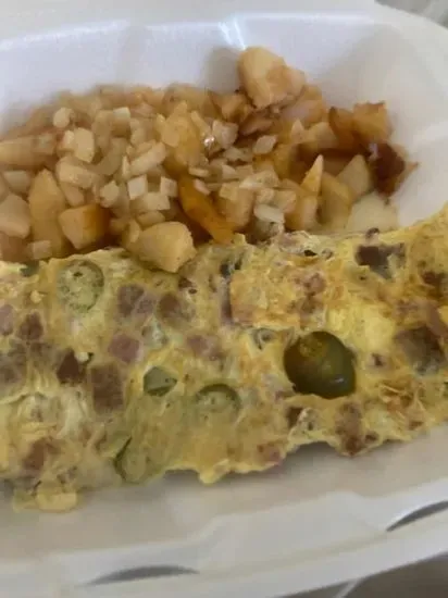 Meat Lovers Omelette Breakfast