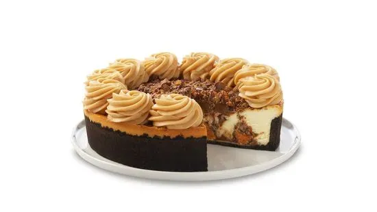 10 Inch Adam’s Peanut Butter Cup Fudge Ripple Cheesecake