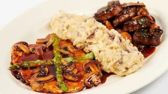 Chicken Madeira and Steak Diane