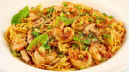 Chili-Crunch Shrimp Pasta