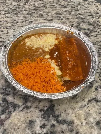 One Enchilada, Rice, & Beans