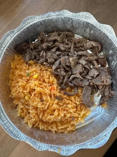 Steak, Chicken or Shrimp with Rice