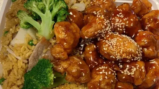 [C12芝麻鸡康宝] Chicken with Sesame Seeds Combo