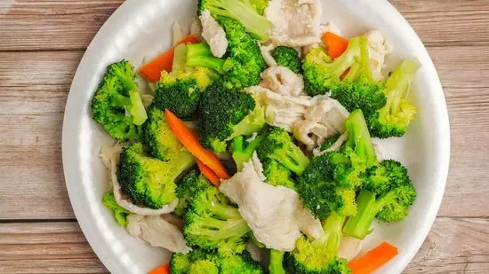 [蒸芥兰鸡] Steamed Chicken with Broccoli