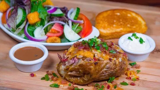 Stacked Baked Potato & Salad