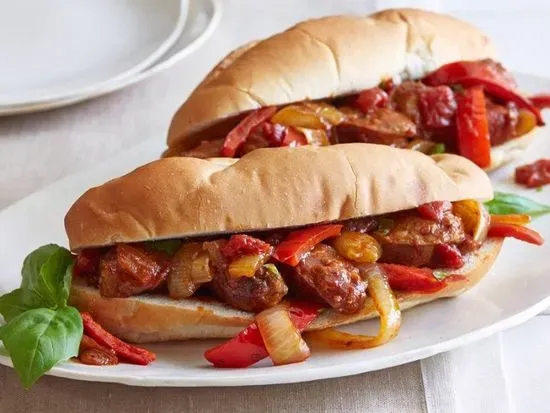 SAUSAGE PEPPER & ONION SANDWICH