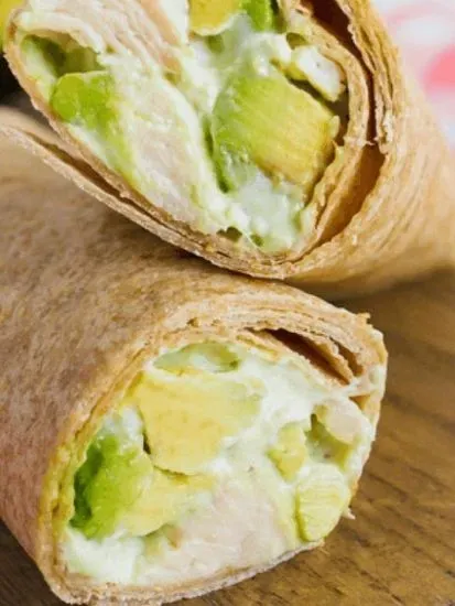 AVOCADO CHICKEN SALAD WRAP