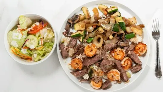 Teppanyaki New York Steak and Shrimp