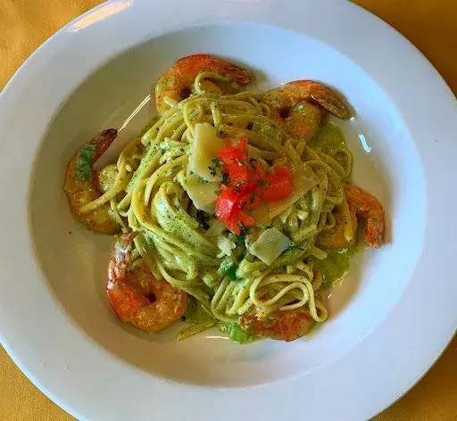 Prawn Pesto Linguini
