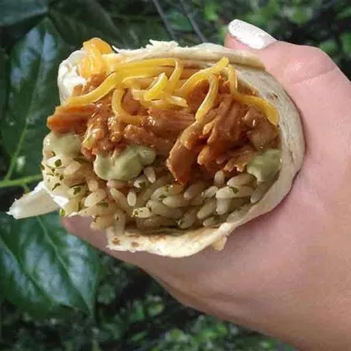 Cheesy Bean & Rice Burrito