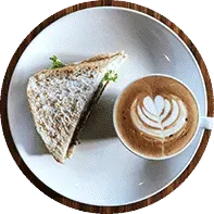 Sandwich And Hot/Ice Latte