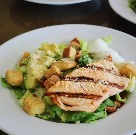 Salmon and Avocado Caesar