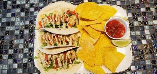 CAJUN SHRIMP TACOS