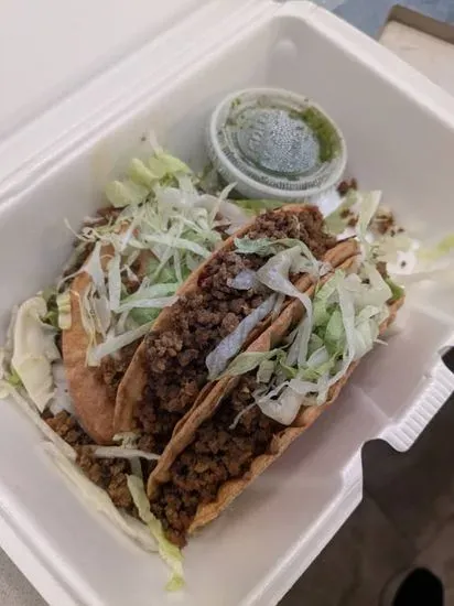 3 Beef Hard Tacos