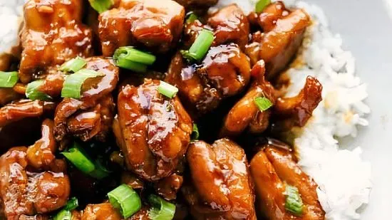 C4. Bourbon chicken combo  Platter