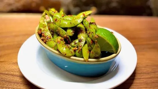 Chile-Garlic Edamame