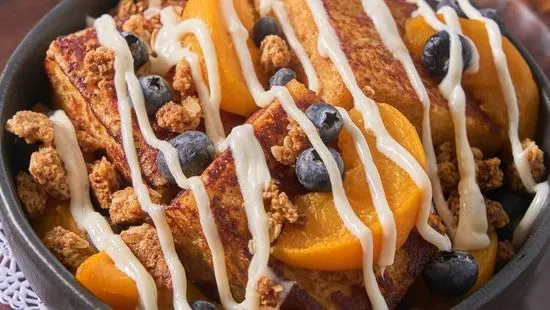 Peachy Keen Cornbread French Toast