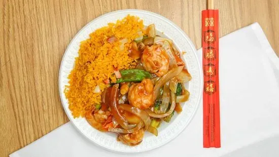 93. Shrimp with Chinese Veg