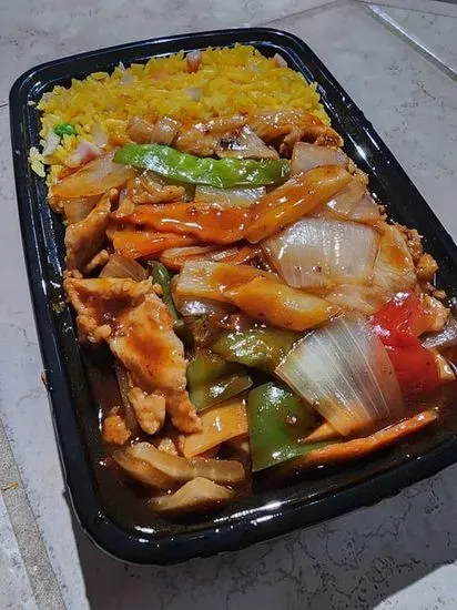 C22. Szechuan Chicken (Combo Platter)